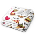 thumbnail image 2 of KLL Fleece Blanket Plush Throw Blanket Fast Food ,Soft Fuzzy Cozy Flannel Blanket for Couch Sofa Bed.(50"x40" ), 2 of 7