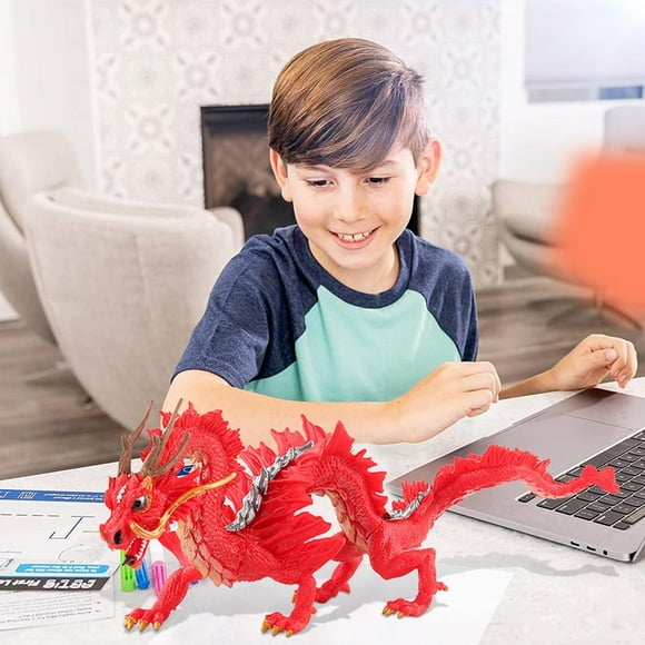 Dragon Modèle Jouet Décoration Modèle Jouets Éducatifs Cartonn Anime Deux Têtes Créati