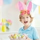 thumbnail image 5 of Xihbxyly Diadema con Orejas de Conejo de Pascua, Bonita Decoración de Flores Artificiales, Hecha a Mano, Material Suave, Accesorio para Fiestas de Primavera, Cómoda de Llevar, Perfecta para Pascua y, 5 of 6