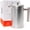 Silver, variant on French Press with Thermometer Insulated Stainless Steel Coffee Maker (1.0L | 34fl oz)