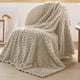 thumbnail image 1 of Manta de cama acogedora para mujer, sofá, forro polar, marrón claro, 1 of 7
