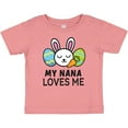 thumbnail image 3 of Inktastic My Nana Loves Me with Bunny and Easter Eggs Boys or Girls Baby T-Shirt, 3 of 5