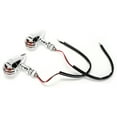 thumbnail image 1 of 1 Pair Retro Style Universal Turn Signal Light Lamp Motorcycle Modification AccessoriesSilver, 1 of 9