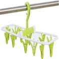 landege Foldable Clip and Drip Laundry Hanger with 12 Strong Pegs Clip