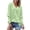 Green, variant on Women's Tops Dressy Casual V Neck Puff Long Sleeve Shirts Oversized Soft Tunic Top for Business Work Office