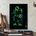 thumbnail image 1 of Cuadro Decorativo Luigi Neon Fondo Negro Canvas Listo Para Colgar 28x41cm Jungle Art Impresion Tela Arte, 1 of 6