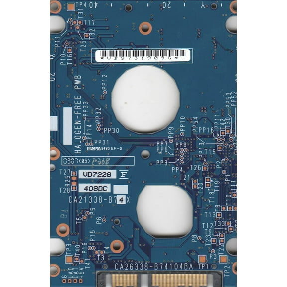 MHV2060BH PL, PN CA06672-B211000L, Fujitsu 60GB SATA 2.5 PCB