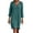 Blue, variant on Zanvin Fall Dresses , Summer Cotton and Linen Dresses V-Neck 3/4 Sleeve Loose Solid Color Dress Below the Knee Dress A-Line Dress, Blue, XL