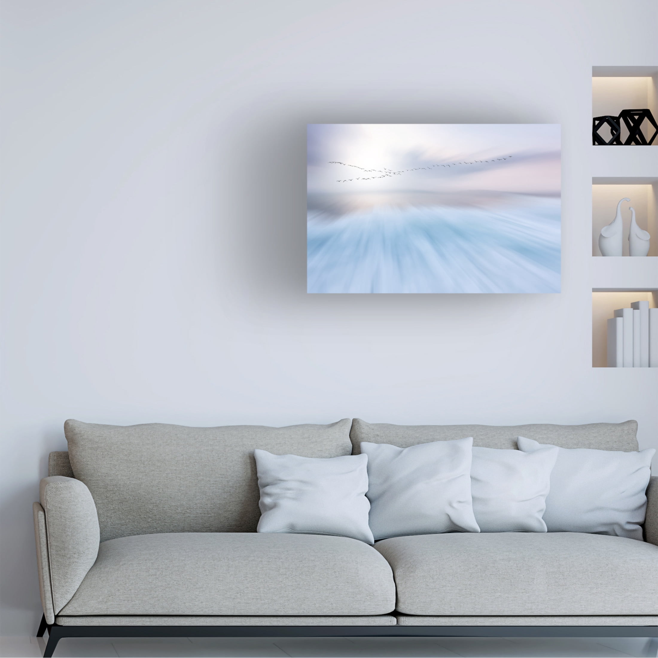 Canvas Wall Art - Uschi Hermann 'Fly Over' Wall Art for Living Room, Bedroom, or Office D?cor by Trademark Fine Art - 24 x 16 Inches
