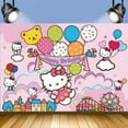 thumbnail image 3 of hello Kitty Happy Birthday Anime Cartoon Theme Backdrops Banner Birthday Party Decor Supplies,5.9x3.6ft, 3 of 4