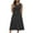 Black, variant on Summer Dresses for Women Casual Striped Round Neck Spaghetti Strap Sleeveless Sundress