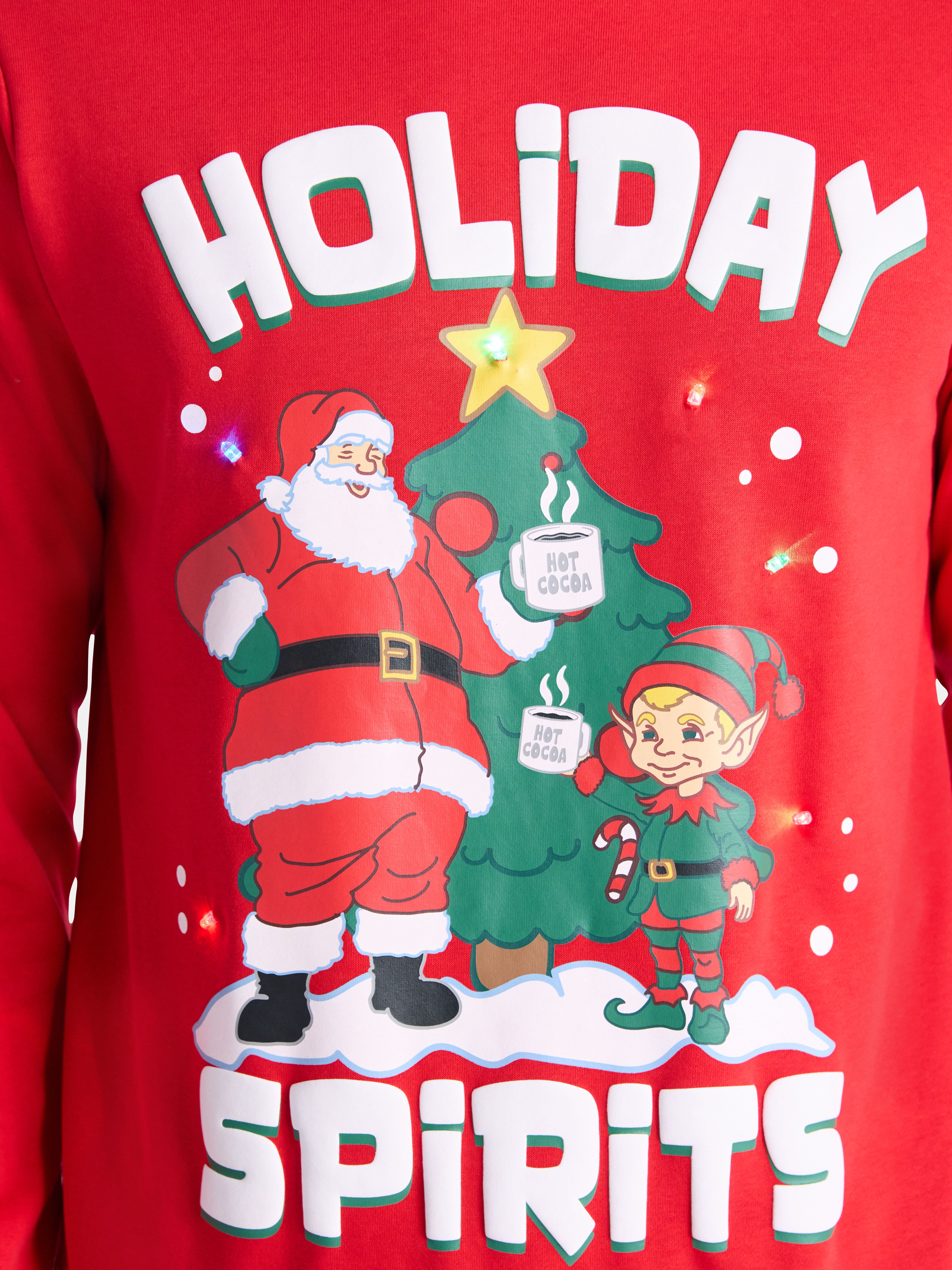 Men's Christmas Light Up Graphic Sweatshirt from Holiday Time, Sizes XS-3XL