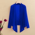 thumbnail image 2 of Jxximdong Cardigans for Women, Long Sleeve Ice Silk Knit Skirt V Neck Cardigan, Women's Bolero Shrugs Blue, 2 of 5