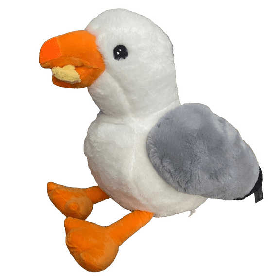 Large Seagull with a French Fry 15 inch. Plush Toy