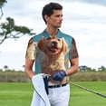 thumbnail image 2 of Kdxio Cute Angel Winged Dog Print Men's Short Sleeve Polo Shirt,Midweight Men's Shirt, 2 of 5