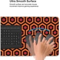 thumbnail image 5 of Orange Red Geometric Gaming Mouse Pad Desk Mat XXL 35.4×15.7 in Vintage 80s Abstract Geometry Extended Mousepad 40X90cm with Non-Slip Rubber Base Stitched Edge Large Desk Pad for Gamer Office Home, 5 of 6