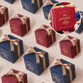 thumbnail image 2 of [Navidad] Día De San Valentín Chocolate Caramelo Caja De Embalaje/DIY Feliz Regalo Galletas Almacenamiento Cartón/Recuerdos De La Boda Creativa Bolsas De Cinta Roja, 2 of 4