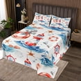 thumbnail image 2 of Erosebridal Nautical Bedspread Sets Queen Size, Anchor Compass Bed Quilt, Lighthouse Room Decor, 3 Pieces, 2 of 5