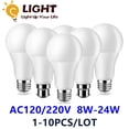 thumbnail image 2 of Bombilla Led E27 B22 AC120V AC220V para el hogar, lámpara con potencia Real de 8W 9W 10W 12W 15W 18W, de 1 a 10 piezas, color blanco frío y cálido, 2 of 4