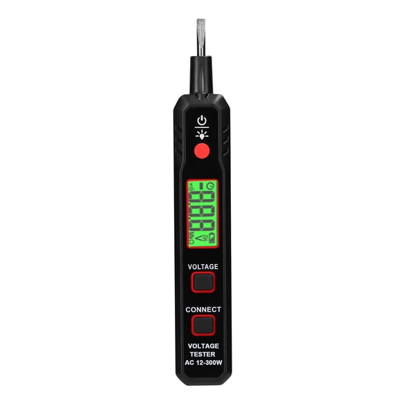LCD Affichage Stylo de Test Électrique AC12-300V Testeur de Tension en Direct / Câble Fil Breakpoint Finder avec Lampe de Poche et Fonction Sonore