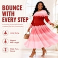 thumbnail image 3 of Vestido Que Rebota, Bouncy Dress for Women, Bouncy Church Dress, Plus Size Elegant Pearl Dress with 3/4 Sleeves, 3 of 6