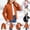 Orange, variant on Gamivast Fleece Jacket for Girls Full Zip Stand Collar Long Sleeve Lightweight Coat with Side Pockets Soft Stretch Casual School Uniform Outerwear for Fall Winter Travel and Everyday Wear