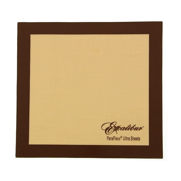 Excalibur ParaFlexx Ultra Silicone Feuilles de Séchage Réutilisables Antiadhésives pour Déshydrateurs Alimentaires 14 Pouces, Ensemble de 4, Marron