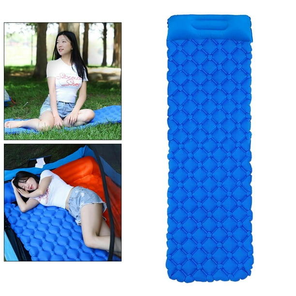 Colchoneta Infble para Dormir - Colchón Impermeable para , Cama de Almohada de Aire Individual Infble Portátil Y Plegable para Mochileros (con almohada) Macarena Colchón inflable de campamento