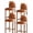 Orange, variant on Burnt Orange Bar Stool Covers Set of 4, Sparkle Gold Stained Floral Flower Art Stretch Washable Bar Chair Covers with Backs, Removable Pub Counter Height Chair Cover for Kitchen Dining Room Cafe