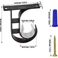 thumbnail image 3 of shiyou-Ceiling Curtain Rod Bracket Heavy Duty Ceiling Mount Curtain Rod Ceiling Curtain Rods Hooks Hangers Curtain Rod Holders Fitting for 1 to 1.2 Inch Drapery Rods, 4 Pack, 3 of 4