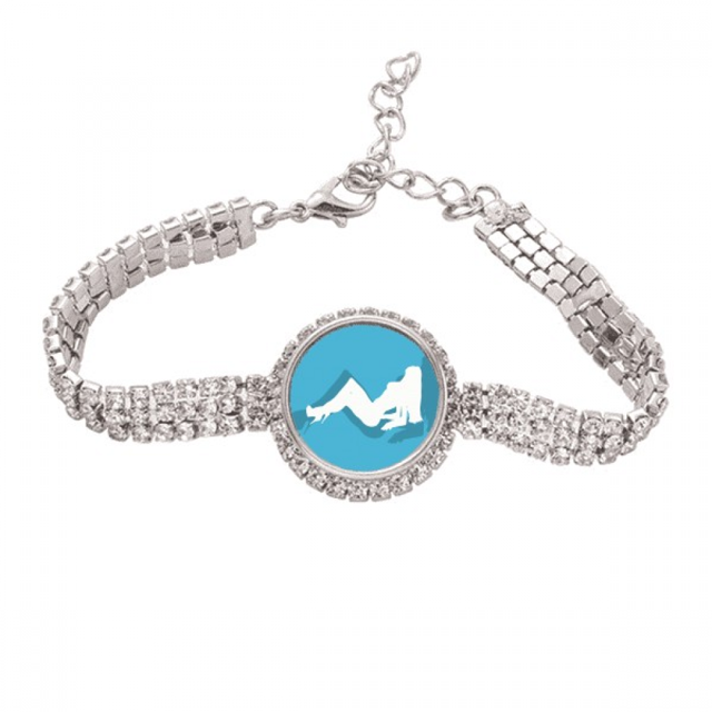 Plump pelo largo hermosa chica Pulsera de tobillera de cadena de tenis, joyería de diamantes