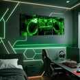 thumbnail image 2 of Manfei Gamer Gamepad Paintings Wall Decor Framed, Geometry Grid Checkered Wall Hanging Decor Living Room, Video Game Theme Wall Decorations for Bedroom, Luxurious Living Room Decoration, 2 of 6