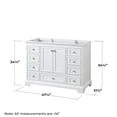 thumbnail image 2 of Wyndham Collection Deborah 48" Wood Single Bathroom Vanity in Gold Trim/White, 2 of 3