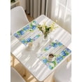 thumbnail image 5 of Blue Hydrangea Placemats Set of 6, Rustic Wooden Butterfly Spring Floral Placemats for Dining Table, Place Mats for Kitchen Tabletop, Waterproof Wipeable Dining Table Mats Set, 5 of 9