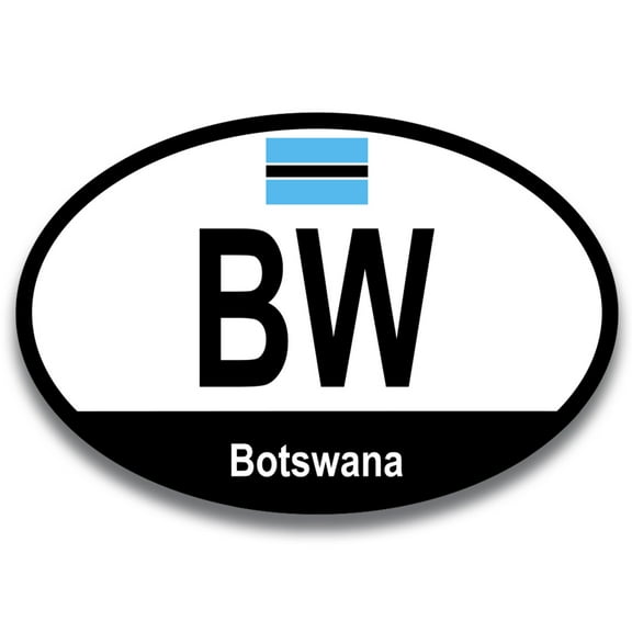 Magnet Me Up Botswana Tswanadom Euro Oval Magnet Decal, 4x6 In, for Car, Truck, SUV