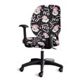 thumbnail image 4 of Chririnla Christmas Santa Pattern 2 Piece Computer Office Chair Cover for Boss Chair Stretch Easy to Install Office Computer Chair Covers Polyester Fabric Rotating Chair Protectors, 4 of 8