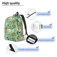 thumbnail image 3 of Vsdgher Christmas Donuts Print Canvas Backpack Travel Rucksack Unisex Knapsack 15.7/17.7Inch Laptop Backpack for Work,College-Medium, 3 of 5