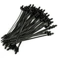 thumbnail image 4 of 50x Nylon Push Clips Wire Tie Released Zip Straps Car Pipe Cable Fastener Bundle, 4 of 12