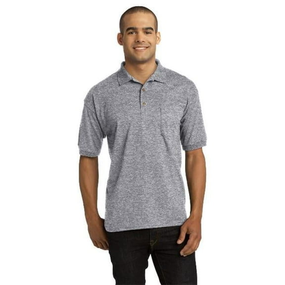 8900 Mens DryBlend 6 oz Jersey Knit Sport Shirt with Pocket, Sport Grey - 2XL