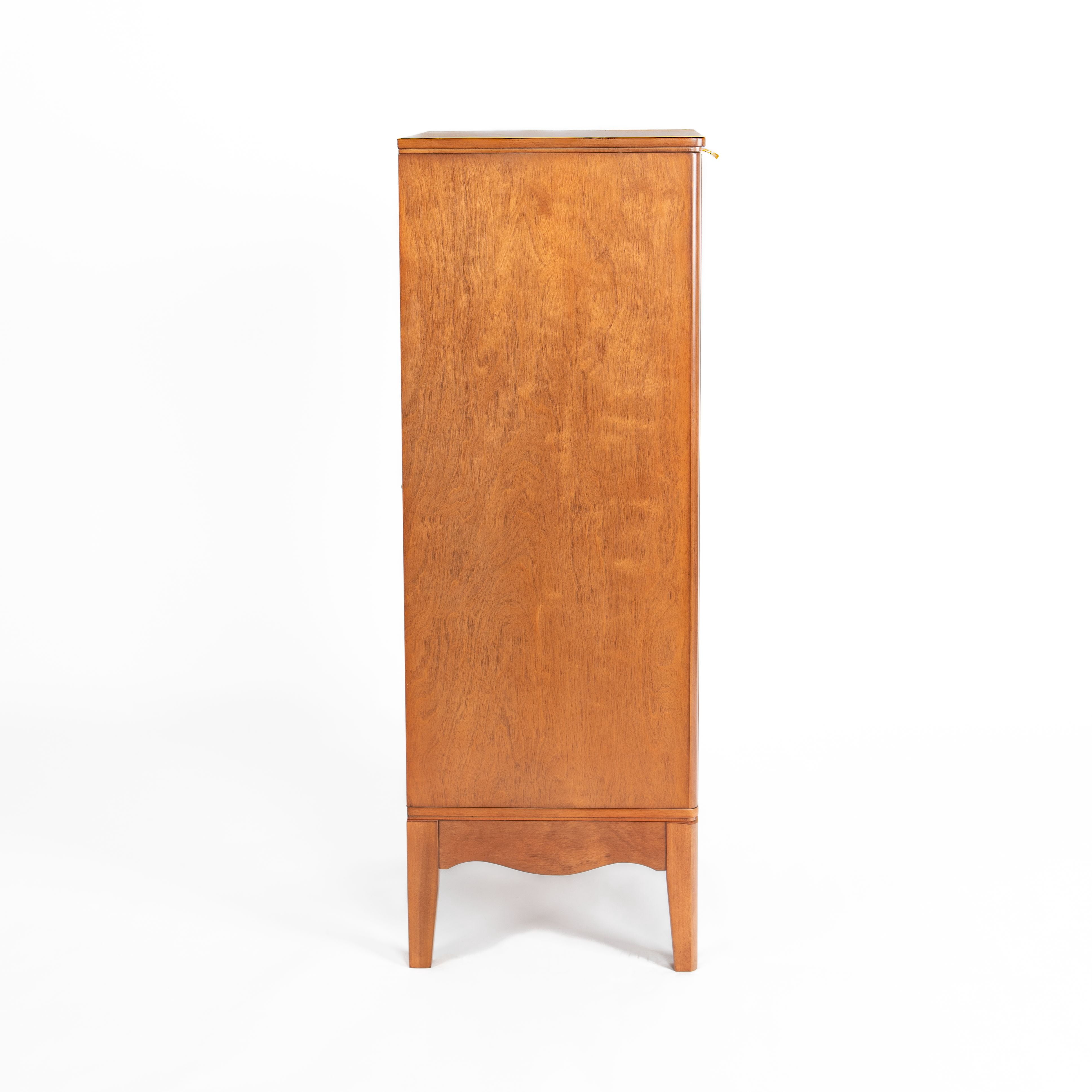 Vintage Bathroom Storage Cabinet 15.7x11.8x31.5 Inch Single Door P2 MDF with Metal Handles for Bathroom Kitchen