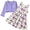 Purple Floral, variant on Lanbubble Toddler Girls Dresses with Ruffle Cardigan, 2‑Piece Fall Outfits for 3‑7T