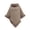 Khaki, variant on Joernso Women Triangle Shawl Wrap Solid Color Plaid Pattern Faux Fur Trim Lightweight Warm Cloak Scarf Shoulder Top Cape