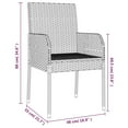 thumbnail image 4 of vidaXL 5 Piece Garden Dining Set with Cushions Black Poly Rattan, 4 of 5