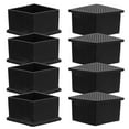 thumbnail image 1 of unbranded 8Ud Protectores Cuadrados Plásticos Negros Para Patas De Muebles Y Sillas, 1 of 7