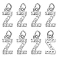 thumbnail image 1 of Uxcell 8Pack 0.1" Encanto de Letra Z de Rhinestone Completo para Pulseras/Brazaletes Oro Blanco, 1 of 6