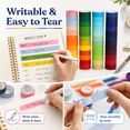 thumbnail image 4 of Washi Tape Rainbow Tape Writable Washi Craft Tape for DIY Scrapbook Crafts Supplies 48 Rolls, 4 of 7