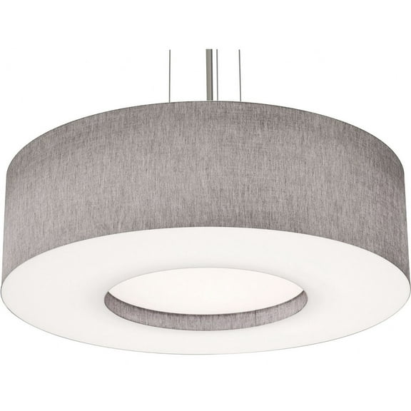 MCP3044L5AJUDSN-GY AFX Montclair - Drum Pendant In Modern Style-9 Inches Tall and 30 Inches Wide-Satin Nickel/Grey Finish-Grey Shade Color-LED Lamping