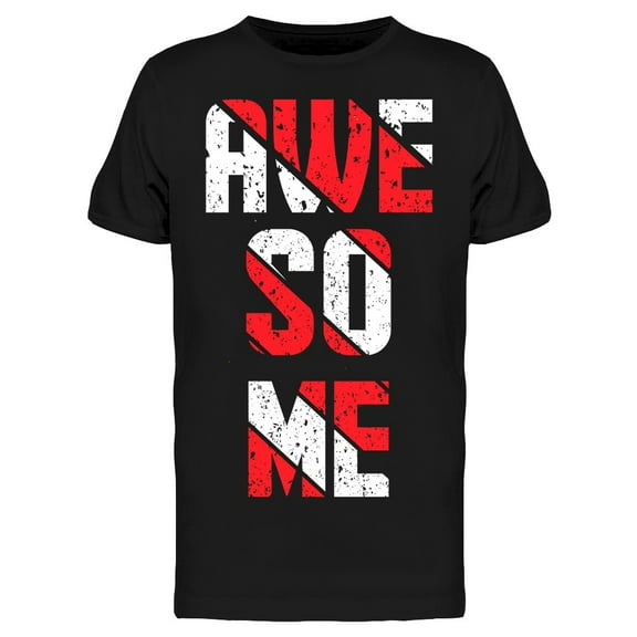 Awesome Big Font T-Shirt Men -Image by Shutterstock, Male x-Large