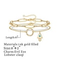 thumbnail image 2 of TINGN Layered Evil Eye Bracelets for Women 14K Gold Filled Paperclip Chain Layered Bracelet, 2 of 5