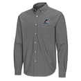 thumbnail image 2 of Men's Antigua Black Miami Marlins Porter Woven Long Sleeve Button-Down Shirt, 2 of 3